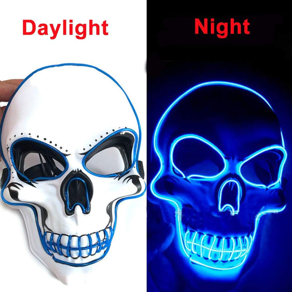 OceanWings Halloween Mask LED Light up Costumes Scary Mask for Party Supplies Favor