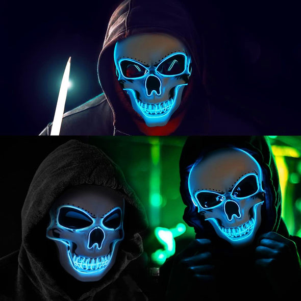 OceanWings Halloween Mask LED Light up Costumes Scary Mask for Party Supplies Favor