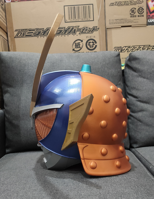 Kame knight armor gaim silly orange, helmet pla glow 1:1 can wear helmet props